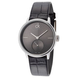 Calvin Klein Accent Black Dial Black Leather Strap Watch for Women - K2Y231C3 Buy Now By Calvin Klein