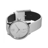 Calvin Klein Accent Silver Dial White Leather Strap Watch for Women - K2Y231K6 Buy Now By Calvin Klein