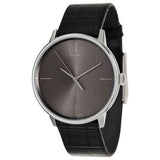 Calvin Klein Accent Black Dial Black Leather Strap Watch for Men - K2Y2X1C3 Buy Now By Calvin Klein