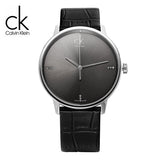 Calvin Klein Accent Black Dial Black Leather Strap Watch for Men - K2Y2X1CU Buy Now By Calvin Klein