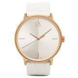 Calvin Klein Accent White Dial White Leather Strap Watch for Women - K2Y2X6K6 Buy Now By Calvin Klein
