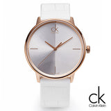 Calvin Klein Accent White Dial White Leather Strap Watch for Women - K2Y2X6K6 Buy Now By Calvin Klein