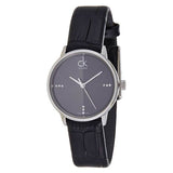 Calvin Klein Accent Black Dial Black Leather Strap Watch for Men - K2Y2X1C3 Buy Now By Calvin Klein