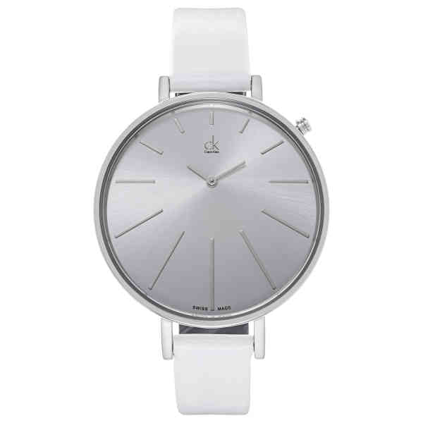 Calvin Klein Equal White Dial White Leather Strap Watch for Women - K3E231L6 Buy Now By Calvin Klein