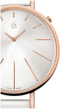 Calvin Klein Equal Silver Dial White Leather Strap Watch for Women - K3E236L6 Buy Now By Calvin Klein