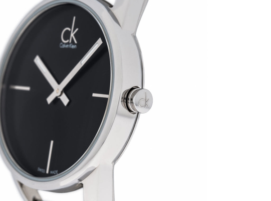 Calvin Klein Stately Black Dial Silver Steel Strap Watch for Women - K3G23121 Buy Now By Calvin Klein