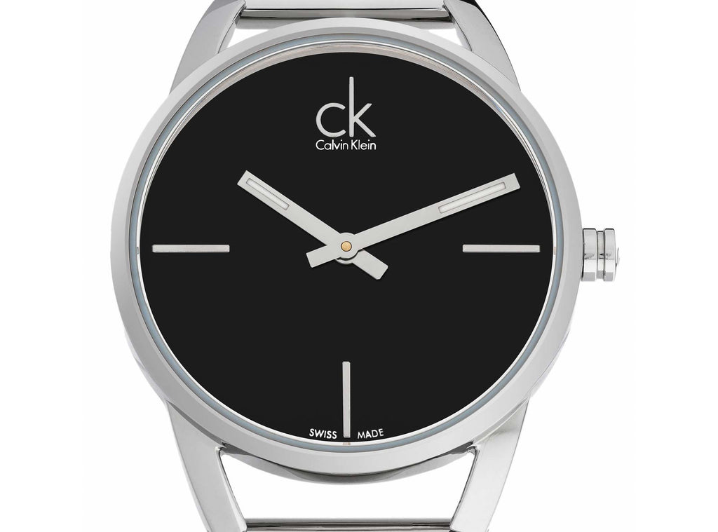 Calvin Klein Stately Black Dial Silver Steel Strap Watch for Women - K3G23121 Buy Now By Calvin Klein