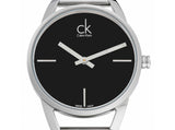 Calvin Klein Stately Black Dial Silver Steel Strap Watch for Women - K3G23121 Buy Now By Calvin Klein
