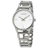 Calvin Klein Stately White Dial Silver Steel Strap Watch for Women - K3G23126 Buy Now By Calvin Klein