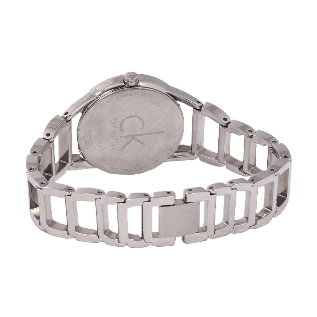 Calvin Klein Stately Pink Mother of Pearl Dial Silver Steel Strap Watch for Women - K3G2312E Buy Now By Calvin Klein