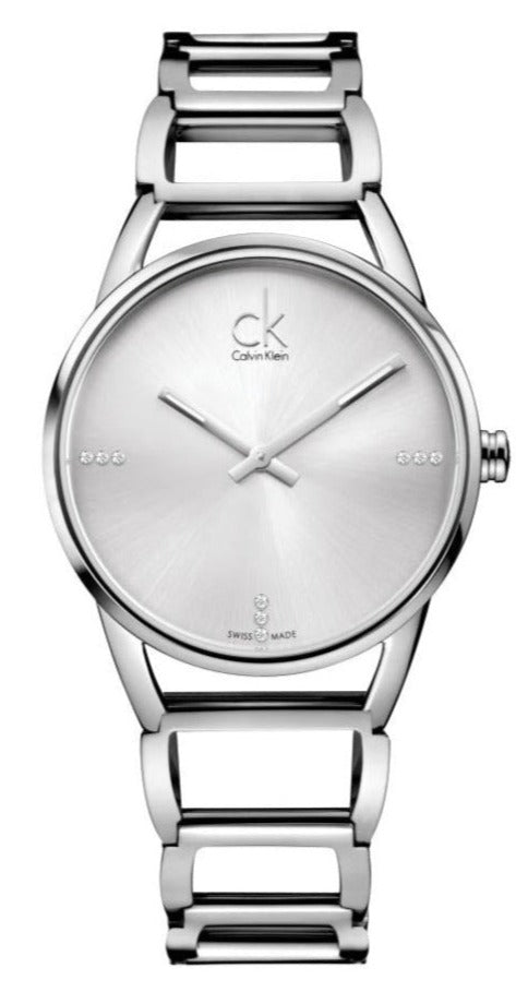 Calvin Klein Stately Silver Dial Silver Steel Strap Watch for Women - K3G2312W Buy Now By Calvin Klein