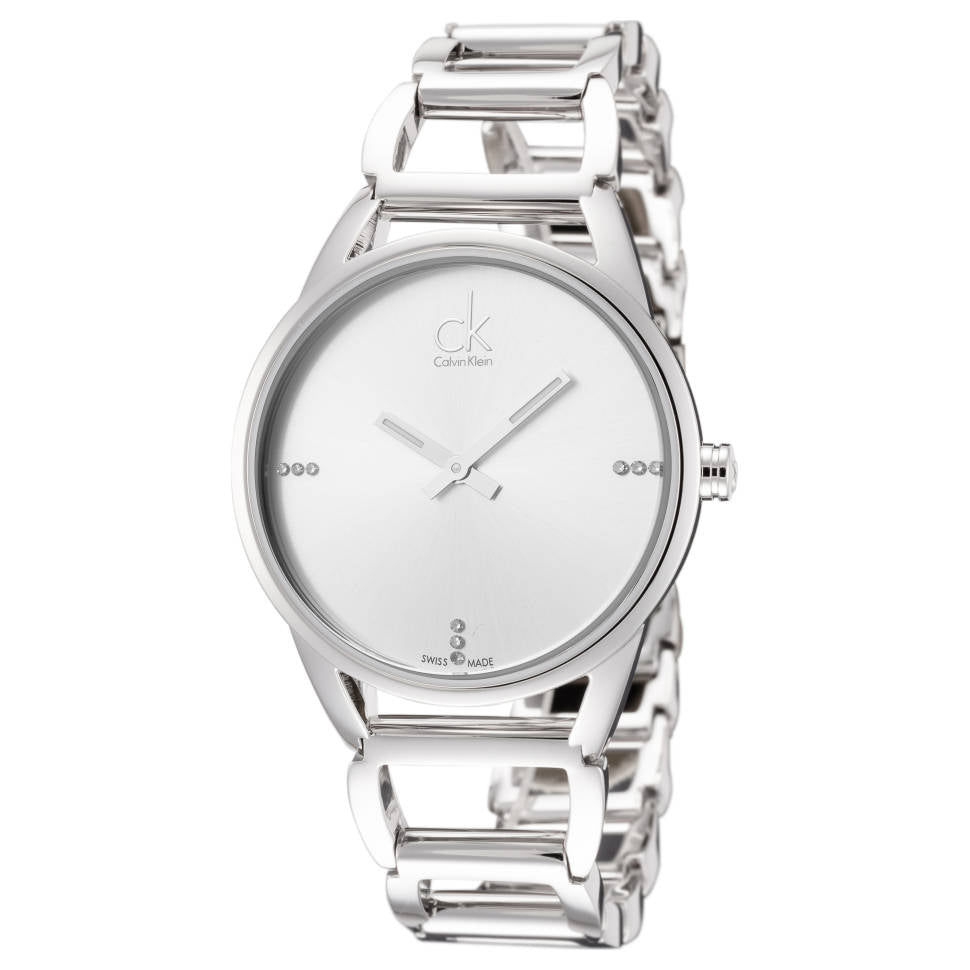Calvin Klein Stately Silver Dial Silver Steel Strap Watch for Women - K3G2312W Buy Now By Calvin Klein