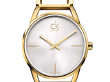 Calvin Klein Stately Silver Dial Gold Steel Strap Watch for Women - K3G23526 Buy Now By Calvin Klein