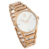 Calvin Klein Stately White Dial Gold Steel Strap Watch for Women - K3G2362W Buy Now By Calvin Klein