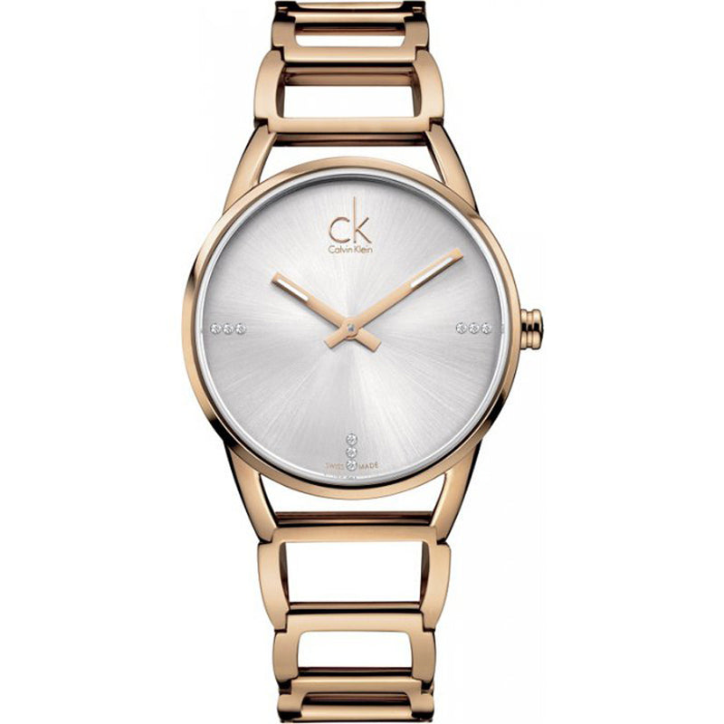Calvin Klein Stately White Dial Gold Steel Strap Watch for Women - K3G2362W Buy Now By Calvin Klein