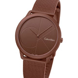 Calvin Klein Minimal Quartz Pink Gold Dial Pink Gold Mesh Bracelet Watch for Men - K3M11TFK Buy Now By Calvin Klein