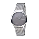 Calvin Klein Minimal Black Dial Silver Mesh Bracelet Watch for Men - K3M21123 Buy Now By Calvin Klein