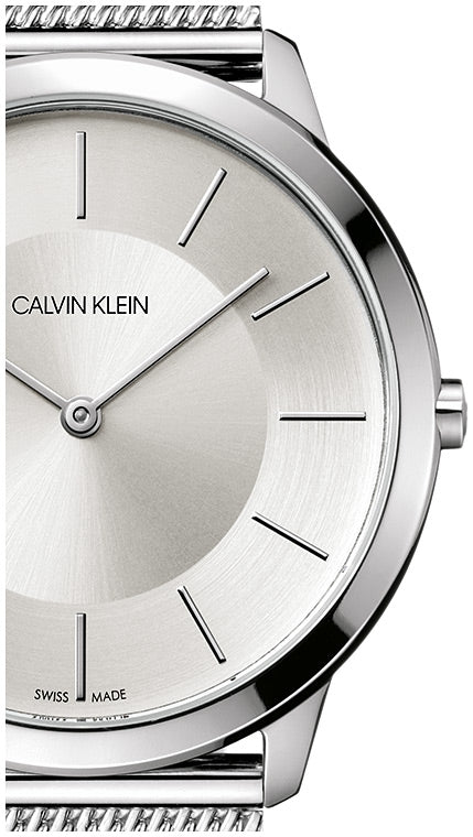 Calvin Klein Minimal Silver Dial Silver Mesh Bracelet Watch for Men - K3M21126 Buy Now By Calvin Klein