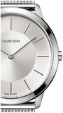 Calvin Klein Minimal Silver Dial Silver Mesh Bracelet Watch for Men - K3M21126 Buy Now By Calvin Klein