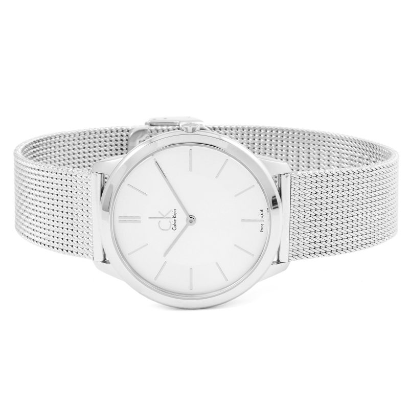 Calvin Klein Minimal Silver Dial Silver Mesh Bracelet Watch for Men - K3M21126 Buy Now By Calvin Klein