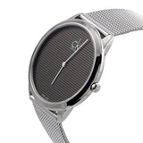 Calvin Klein Minimalist Black Dial Silver Mesh Bracelet Watch for Men - K3M2112X Buy Now By Calvin Klein