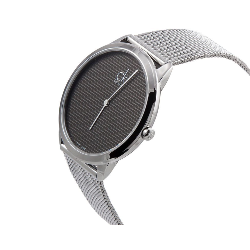 Calvin Klein Minimalist Black Dial Silver Mesh Bracelet Watch for Men - K3M2112X Buy Now By Calvin Klein