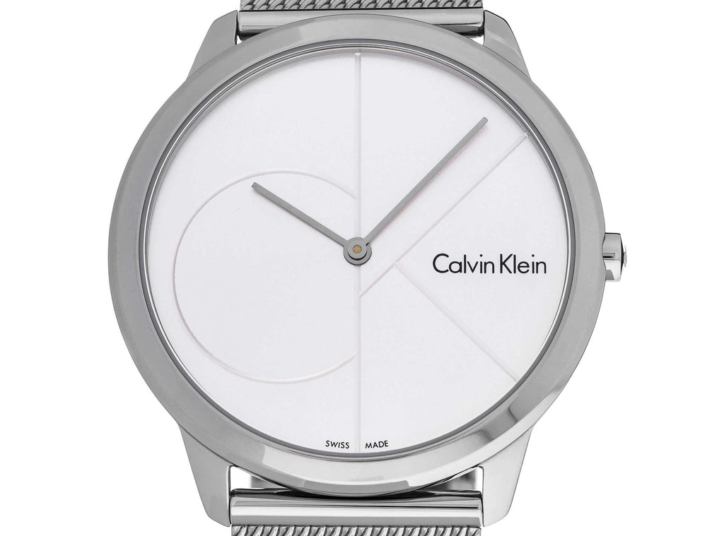 Calvin Klein Minimal Silver Dial Silver Mesh Bracelet Watch for Men - K3M2112Z Buy Now By Calvin Klein