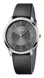 Calvin Klein Minimal Black Dial Black Leather Strap Watch for Men - K3M211C4 Buy Now By Calvin Klein