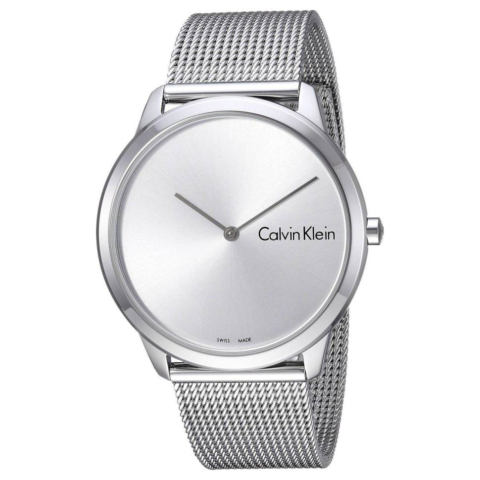 Calvin Klein Minimal Silver Dial Silver Mesh Bracelet Watch for Men - K3M211Y6 Buy Now By Calvin Klein