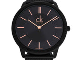 Calvin Klein Minimal Black Dial Black Mesh Bracelet Watch for Men - K3M21421 Buy Now By Calvin Klein