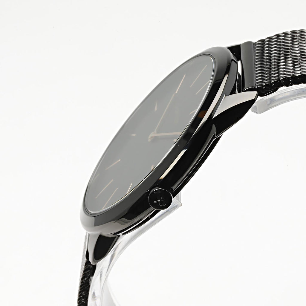Calvin Klein Minimal Black Dial Black Mesh Bracelet Watch for Men - K3M21421 Buy Now By Calvin Klein