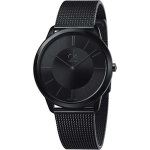 Calvin Klein Minimal Black Dial Black Mesh Bracelet Watch for Women - K3M234B1 Buy Now By Calvin Klein