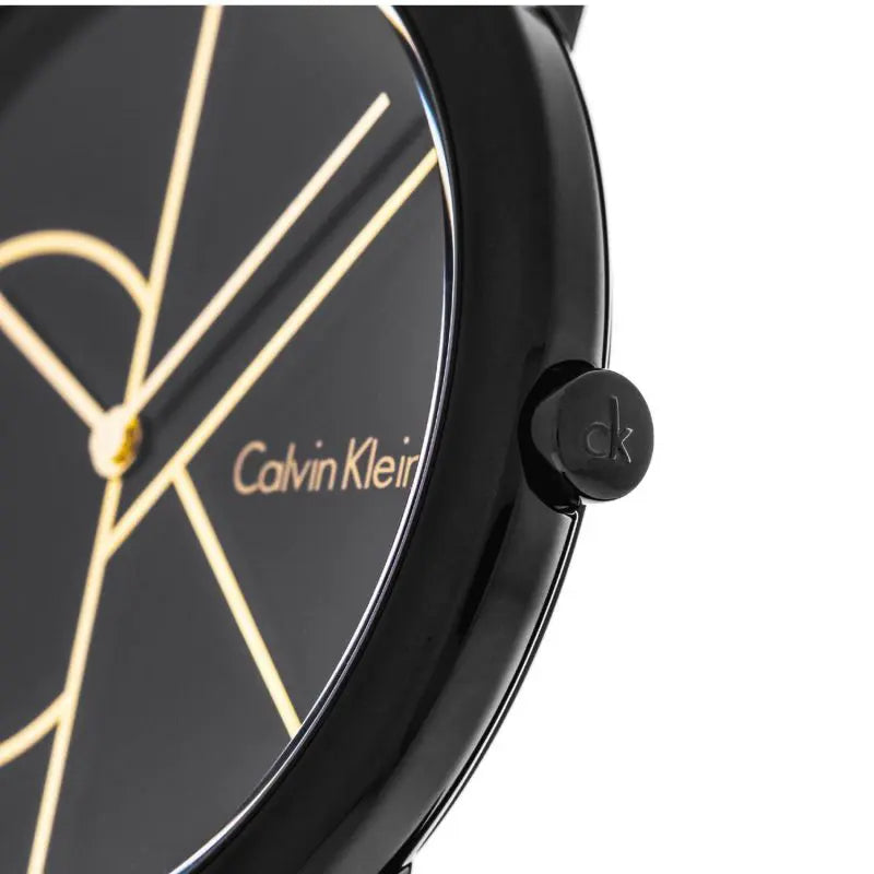 Calvin Klein Minimal Black Dial Black Mesh Bracelet Watch for Men - K3M214X1 Buy Now By Calvin Klein