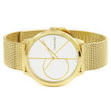 Calvin Klein Minimal White Dial Gold Mesh Bracelet Watch for Men - K3M21526 Buy Now By Calvin Klein