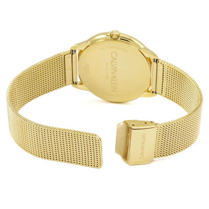 Calvin Klein Minimal White Dial Gold Mesh Bracelet Watch for Men - K3M21526 Buy Now By Calvin Klein