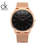Calvin Klein Minimal Black Dial Rose Gold Mesh Bracelet Watch for Men - K3M2162Y Buy Now By Calvin Klein