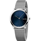 Calvin Klein Minimal Blue Dial Silver Mesh Bracelet Watch for Women - K3M2212N Buy Now By Calvin Klein