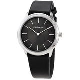 Calvin Klein Minimal Grey Dial Black Leather Strap Watch for Men - K3M221C4 Buy Now By Calvin Klein