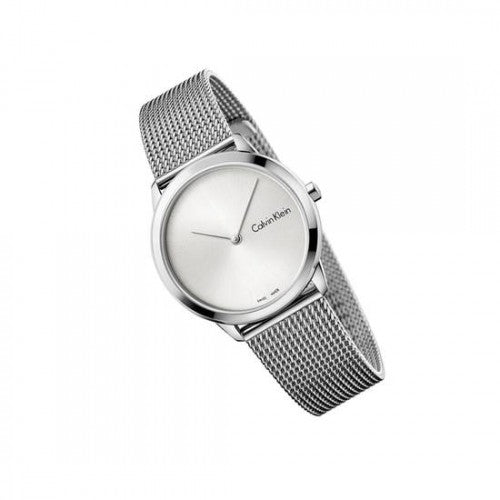 Calvin Klein Minimal SIlver Dial Silver Mesh Bracelet Watch for Women - K3M221Y6 Buy Now By Calvin Klein