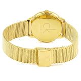 Calvin Klein Minimal Silver Dial Gold Mesh Bracelet Watch for Women - K3M22526 Buy Now By Calvin Klein
