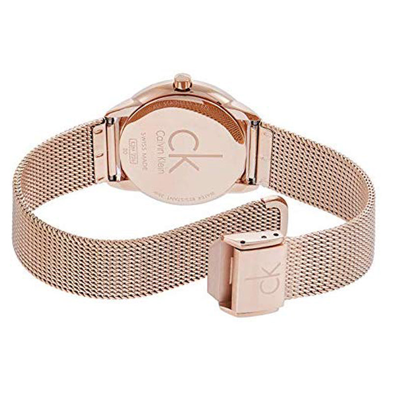 Calvin Klein Minimal White Dial Rose Gold Mesh Bracelet Watch for Women - K3M22626 Buy Now By Calvin Klein
