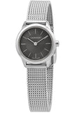 Calvin Klein Minimal Grey Dial Silver Mesh Bracelet Watch for Women - K3M23124 Buy Now By Calvin Klein