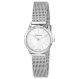 Calvin Klein Minimal White Dial Silver Mesh Bracelet Watch for Women - K3M23126 Buy Now By Calvin Klein
