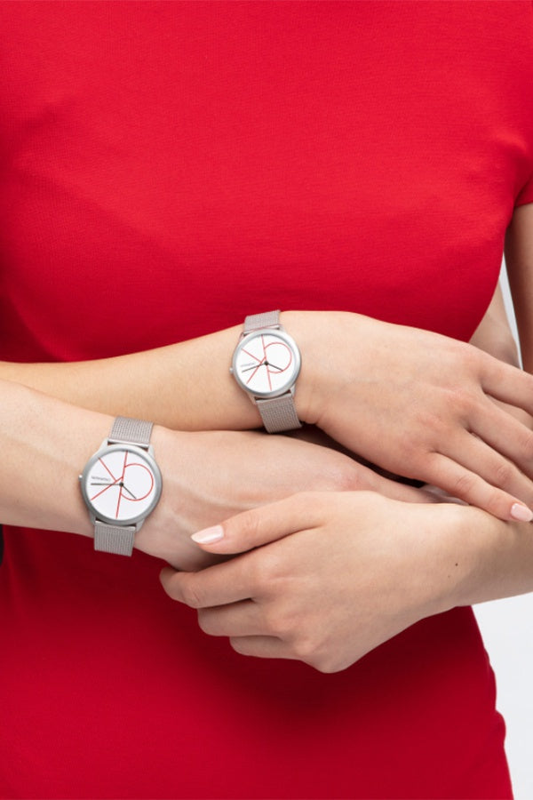 Calvin Klein Minimal White Dial Silver Mesh Bracelet Watch for Men - K3M51152 Buy Now By Calvin Klein