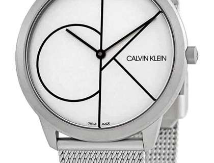 Calvin Klein Minimal White Dial Silver Mesh Bracelet Watch for Men - K3M5115X Buy Now By Calvin Klein
