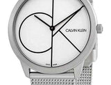 Calvin Klein Minimal White Dial Silver Mesh Bracelet Watch for Men - K3M5115X Buy Now By Calvin Klein