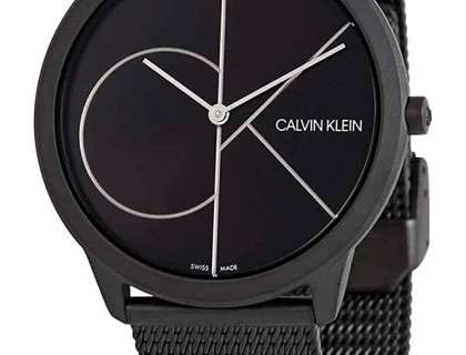 Calvin Klein Minimal Black Dial Black Mesh Bracelet Watch for Men - K3M5145X Buy Now By Calvin Klein