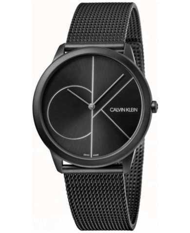Calvin Klein Minimal Black Dial Black Mesh Bracelet Watch for Men - K3M5145X Buy Now By Calvin Klein