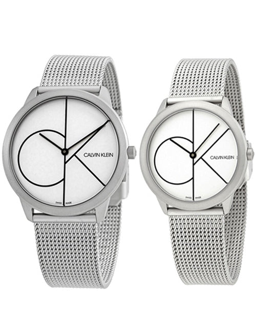 Calvin Klein Minimal White Dial Silver Mesh Bracelet Watch for Men - K3M5115X Buy Now By Calvin Klein