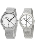 Calvin Klein Minimal White Dial Silver Mesh Bracelet Watch for Women - K3M5215X Buy Now By Calvin Klein